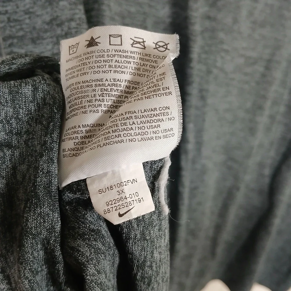 Nike Dri-FIT Training Top Women 3X Gray Heathered Short Sleeve 922964-010